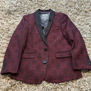 Appaman boys size 7 sport coat. Red and black.